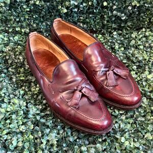 Allen Edmonds Tassel Loafers Grayson Merlot size 10.5 Men's Leather